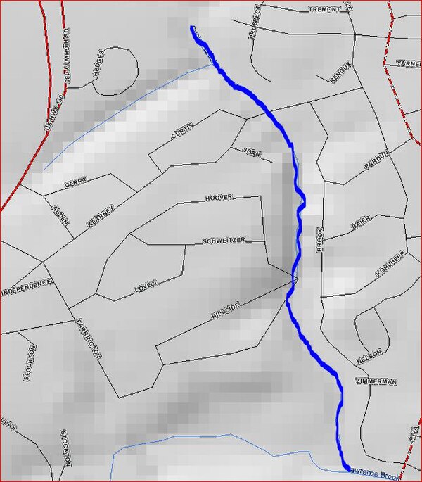 Sucker Brook (Lawrence Brook tributary)