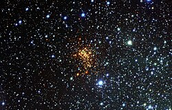 Фото масивного розсіяного скупчення Westerlund 1 (фото ESO)