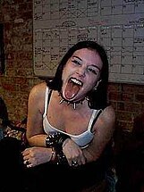 Talena Atfield, sticking out her tongue