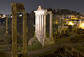 Temple of Saturn in Fori Imperiali at Night.jpg