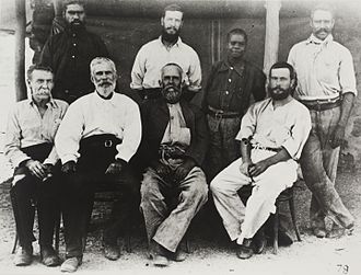 Staff of the Tennant Creek Overland Telegraph Line. Tennant Creek Overland Telegraph Line staff.jpg