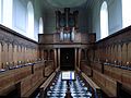 The interior looking west, The chapel, Pembroke College, Cambridge University