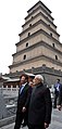 The Prime Minister, Shri Narendra Modi and the President of the People's Republic of China, Mr. Xi Jinping at the Big Wild Goose Pagoda, at Shaanxi Province, in Xi'an, China on May 14, 2015.jpg