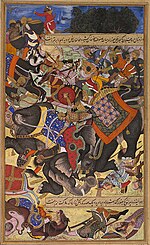 Thumbnail for File:The War Elephants Citranand and Udiya Collide in Battle.jpg