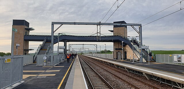 Reston railway station is an example of an infill station.