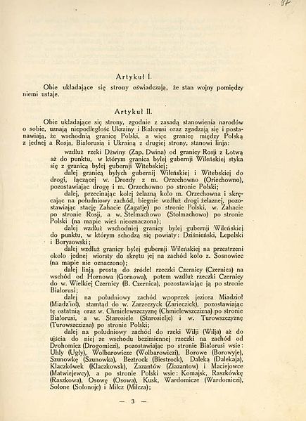 Second page of the treaty, Polish version