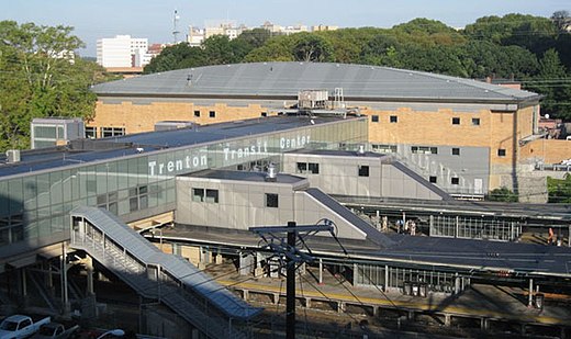 The Trenton Transit Center, which serves Amtrak, NJ Transit, and SEPTA