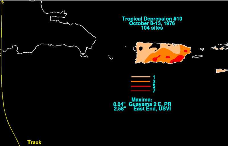 File:Tropical Depression Ten 1976 rainfall.gif