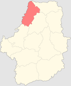 Distrito de Aleksinsky en el mapa