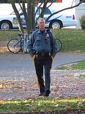 University of Delaware Police officer patrolling on foot UDPolice1 (cropped).jpg