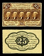 $0.25 U.S. Fractional Currency, First Issue