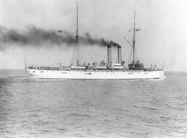 USS Denver at the North Atlantic Fleet review in 1905