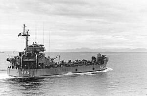 USS St. Francis River (LFR-525) en route to Cam Ranh Bay, Vietnam, in July 1969 (USN 1140633).jpg