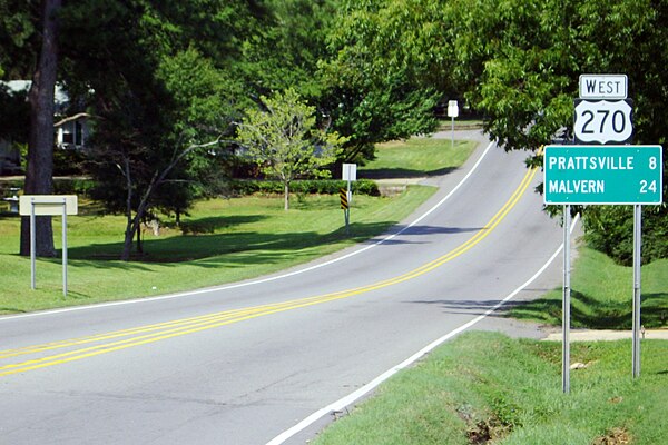 U.S. Route 270 in Sheridan, Arkansas.