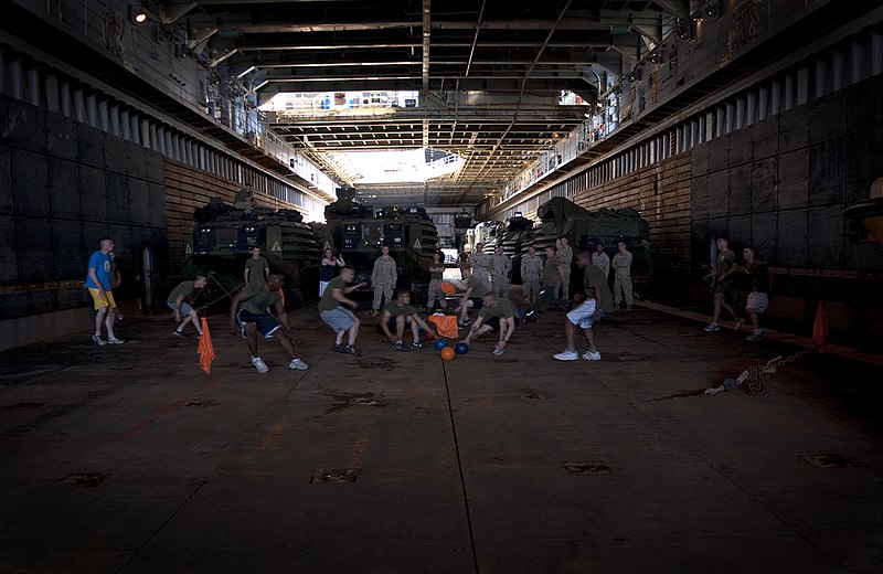 File:US Navy 110531-N-QP268-180 Marines play a game of dodge ball in the well deck aboard USS Whidbey Island (LSD 41).jpg