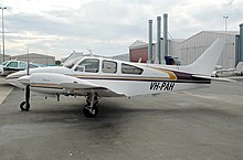 VH-PAH Beechcraft D55 Baron (10358466035) .jpg