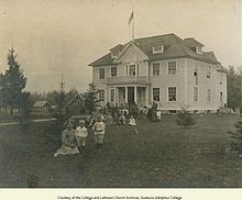 The fourth building of the Vasa Children's Home near what is now Welch, Minnesota, 1907. Vasa Children's Home.JPG