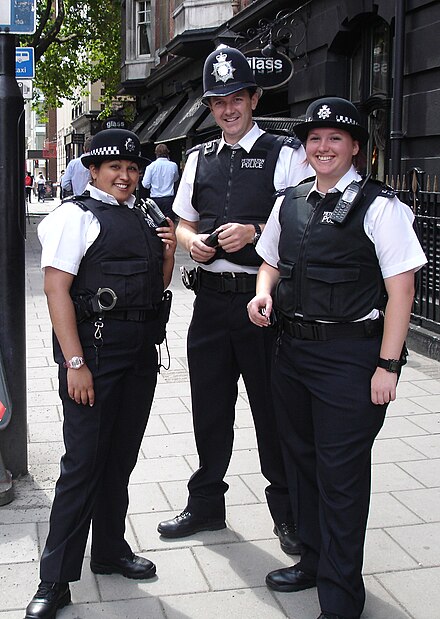Policeman and policewomen in London, UK