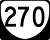 Marcador de rota estadual 270