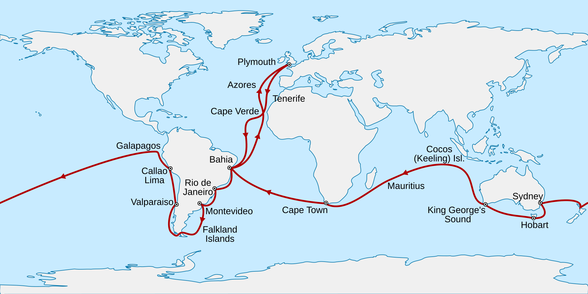 The voyage of the Beagle, 1831–1836