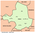 Harta e komunës Vërbas
