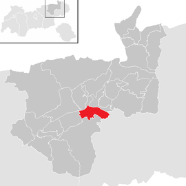 Poloha obce Wörgl v okrese Kufstein (klikacia mapa)