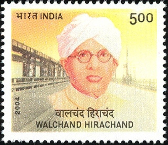 Hirachand on a 2004 stamp of India