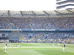 An Ashes Test at the Gabba Warne, Australia England, 2006.jpg