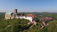 Die Wartburg liegt im westlichen Thüringer Wald