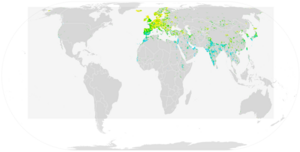 White Wagtail ebird data map.png