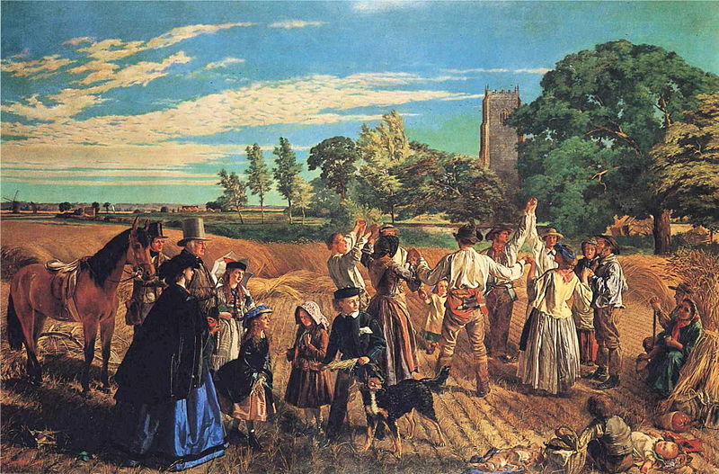 File:William Maw Egley - Hullo, Largess, A Harvest Scene in Norfolk.JPG