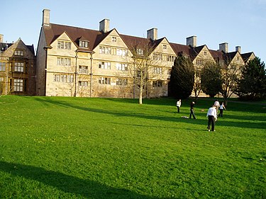 Wills Hall at the University of Bristol was used as St. Cedds for the 2012 television adaptation. Wills Hall, University of Bristol.JPG