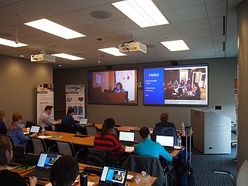 "Women in Science and Engineering" edit-a-thon in progress at MITRE