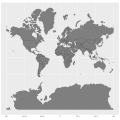 Image 19Areal distortion caused by Mercator projection (from Cartography)