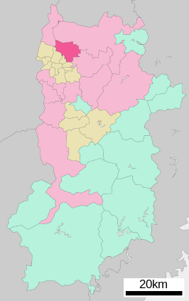 Situering van Yamatokōriyama in de prefectuur Nara