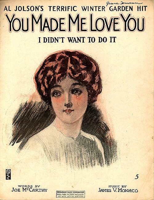 Sheet music cover, 1913