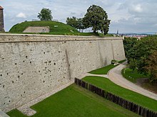 Stone walls, Petersberg Citadel Zitadelle Petersberg in Erfurt 2014 (65).jpg