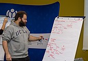 Polski: Zlot Zimowy 2018 - sesja strategiczna. English: Strategic session during Winter Wikimedia Polska meetup.