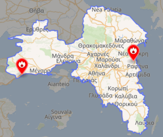 <span class="mw-page-title-main">2018 Attica wildfires</span> Series of wildfires in Greece