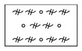 Условное обозначение «Разновидности пород катазоны — гнейс роговообманковый» из Таблицы 41 из ГОСТ 2.857—75
