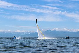 flying on a jet of water