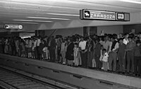 Chapultepec station during the first day of operations after the inauguration. 010410 R458 005 FUNCIONANDO EL STC METRO SEPTIEMBRE 05 1969 (31678412341).jpg