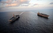 120119-N-YL945-045 - USS Abraham Lincoln (CVN 72) and USS John C