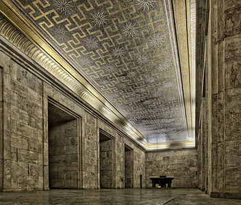 Nürnberg, golden room inside of Zeppelinfeld