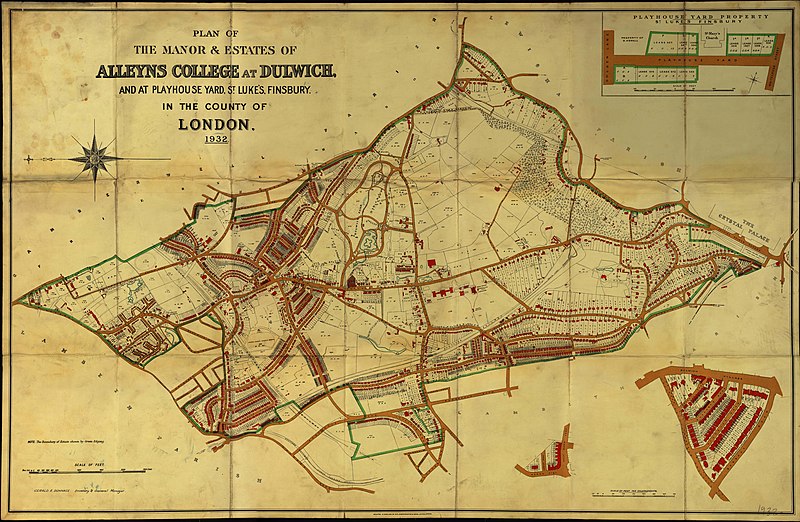 File:1932 Plan of the Manor and Estates of the College of God's Gift at Dulwich.jpg