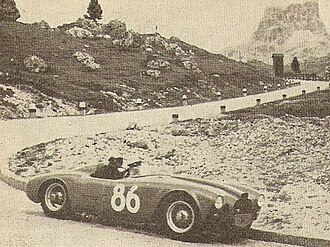 Piero Taruffi during the 1953 event 1953-07-12 Coppa Dolomiti Lancia D23 Taruffi.jpg