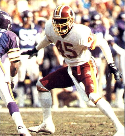 Redskins cornerback Barry Wilburn, pictured in the NFC Championship game, was a key player in Washington's defensive unit who snagged two interceptions during Super Bowl XXII.