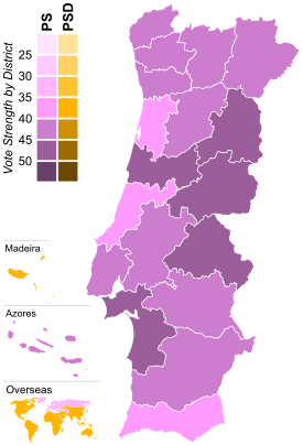 Strongest party by district