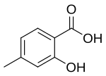 Chemical structure of 4-methylsalicylilc acid