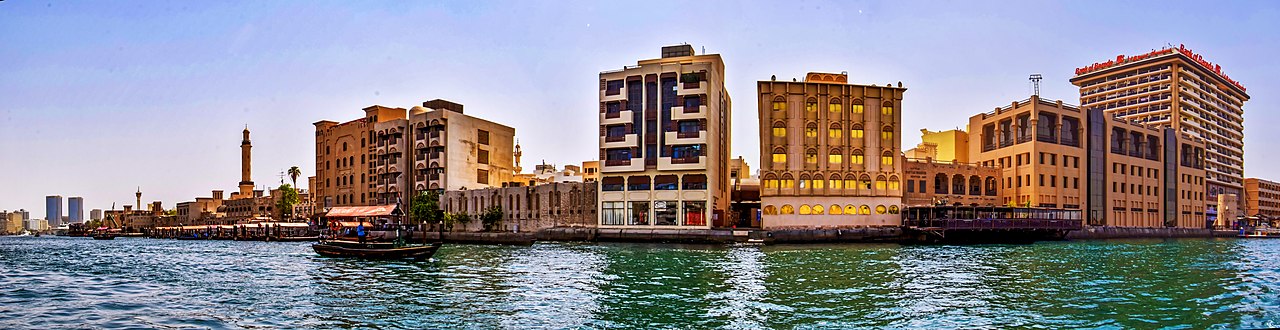 A panorama of Dubai Creek 